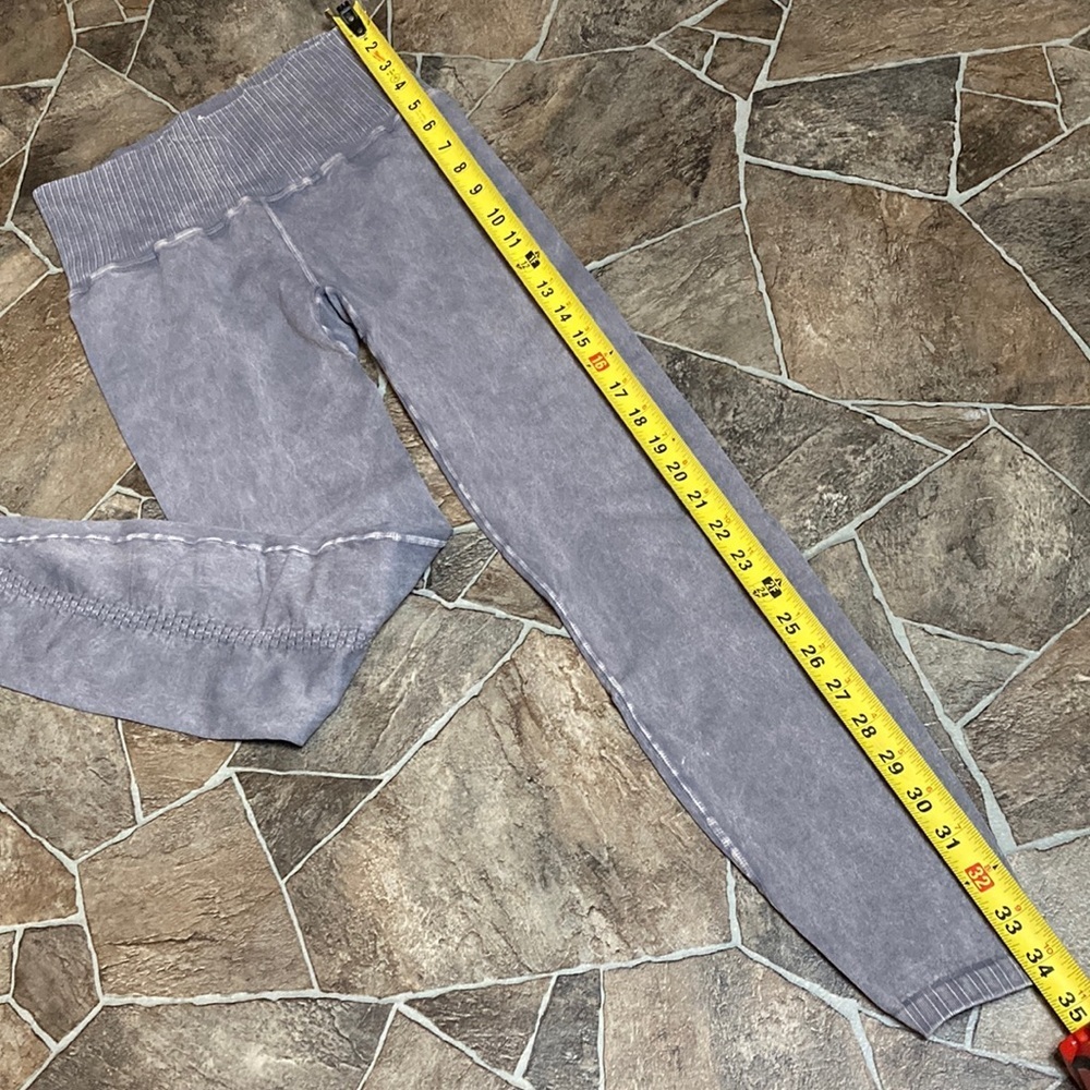 NWOT High-Rise 7/8 Length Good Karma Leggings Sz M/L Gray - Picture 5 of 9